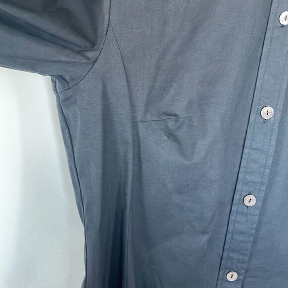 Club Monaco Vintage Black 3/4 Sleeve Button Down Shirt - Picture 4 of 6